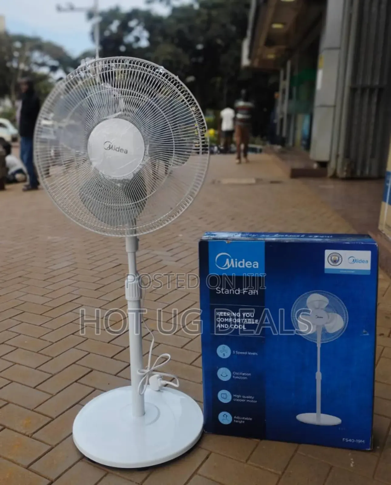 Midea 16 Inch Electric Stand Fan– Black (2yrs Wrty)