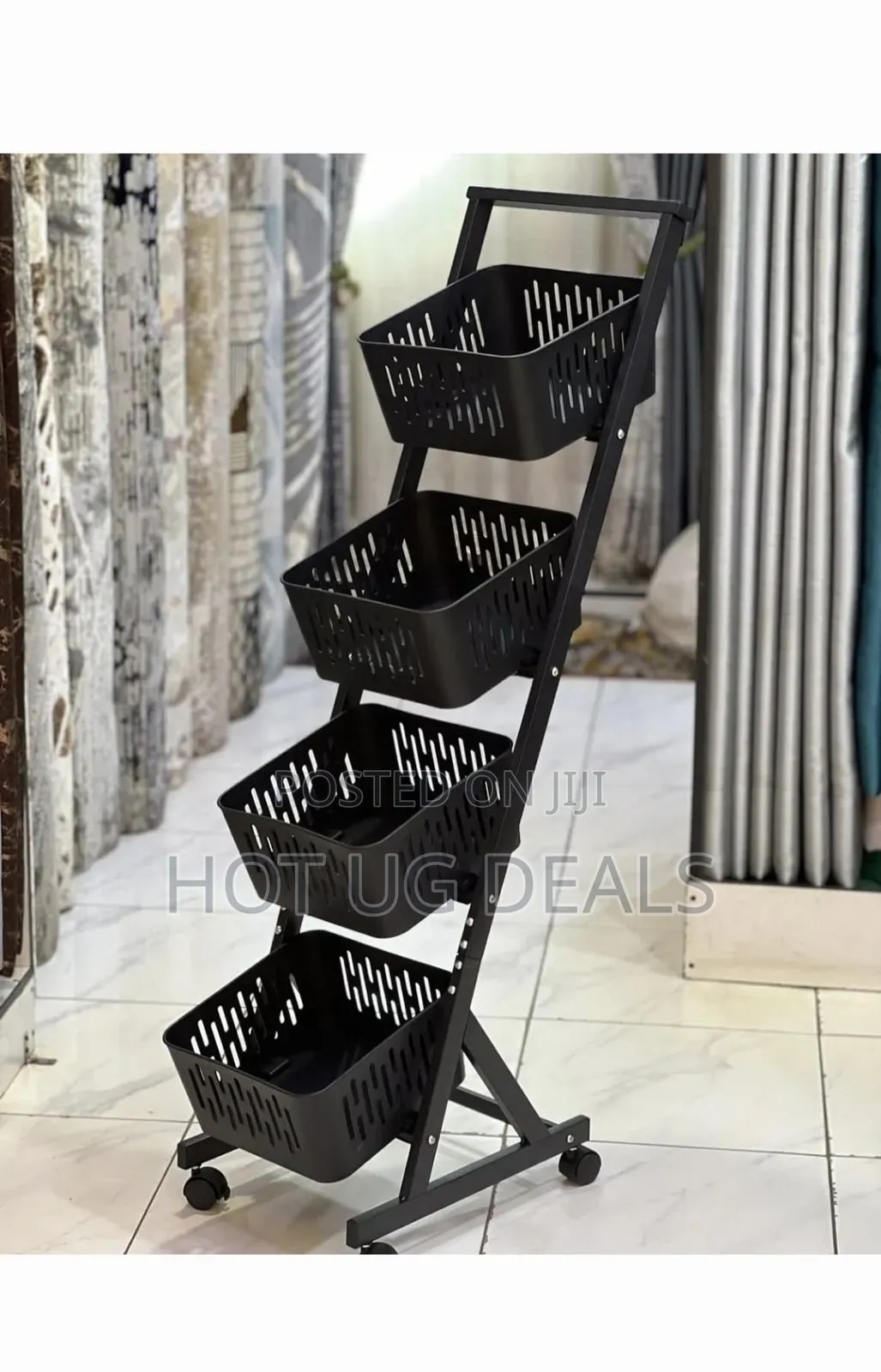 4 Tier Kitchen Fruit Vegetable Rack Organizer Basket Stand
