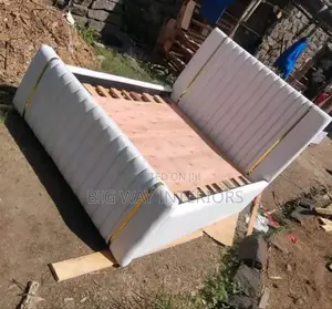 White 5by6 Fabric Bed With 4 Stickers