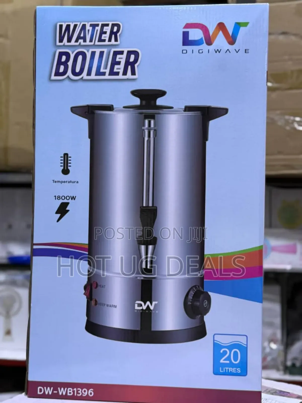 Digiwave 20l Stainless Steel Commercial Water Boiler -silver