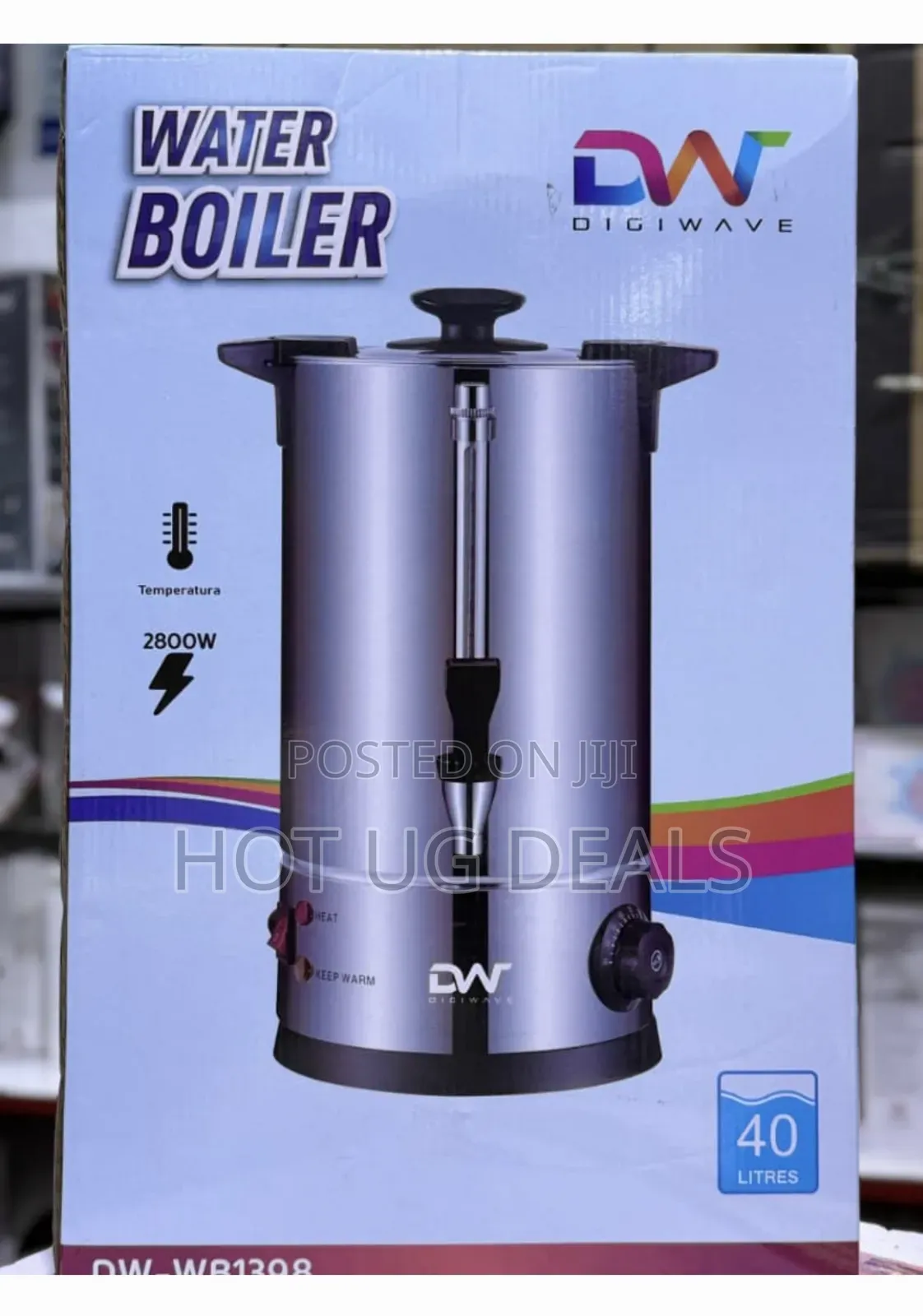 Digiwave 40l Stainless Steel Commercial Water Boiler -silver