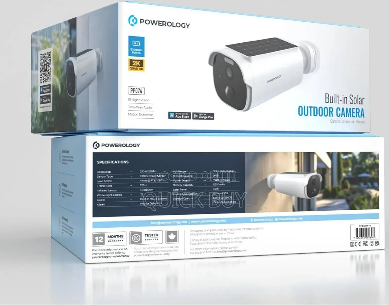 Powerology Built-in Solar Outdoor Camera