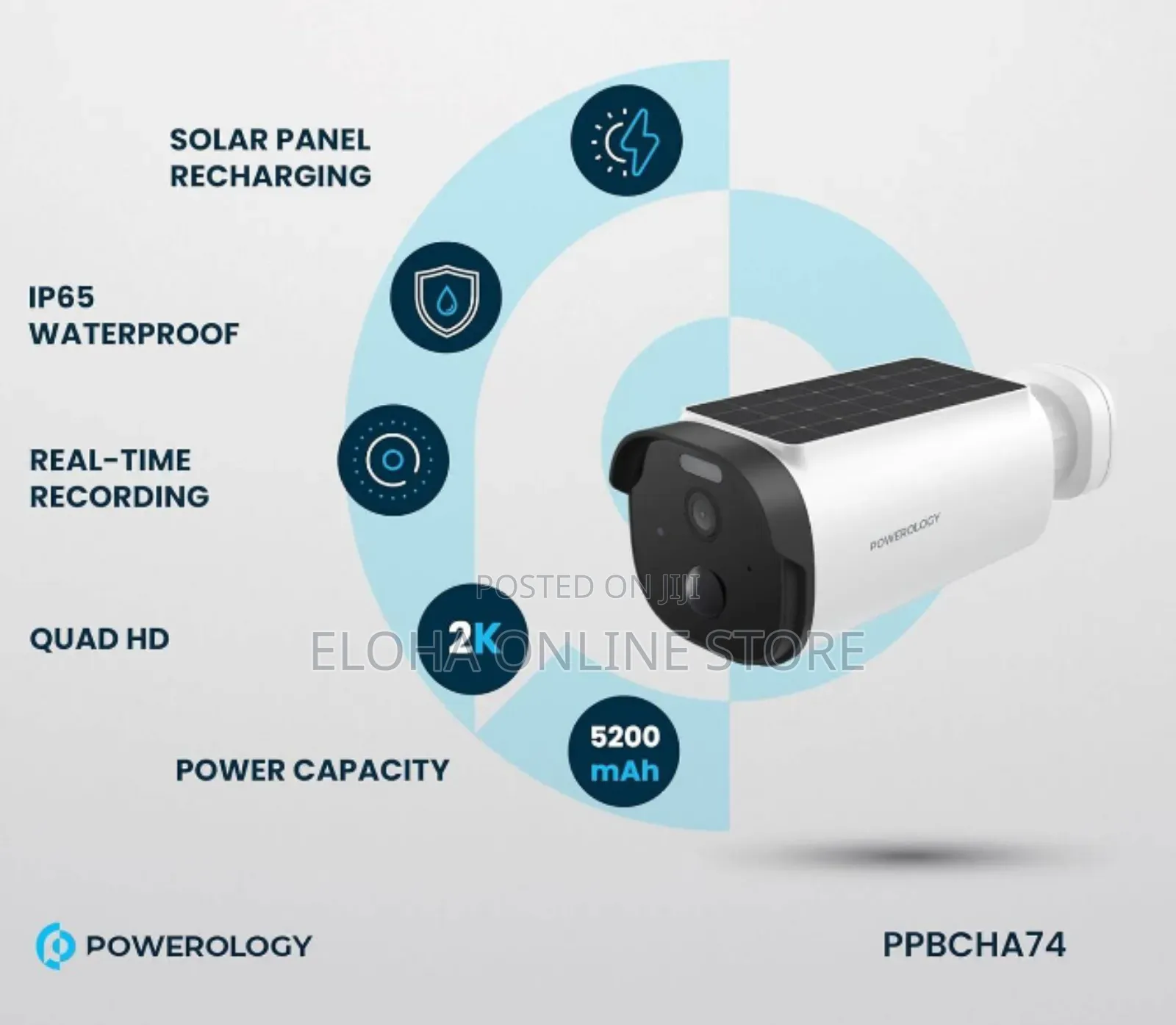 Outdoor Powerology Built-in Solar Camera