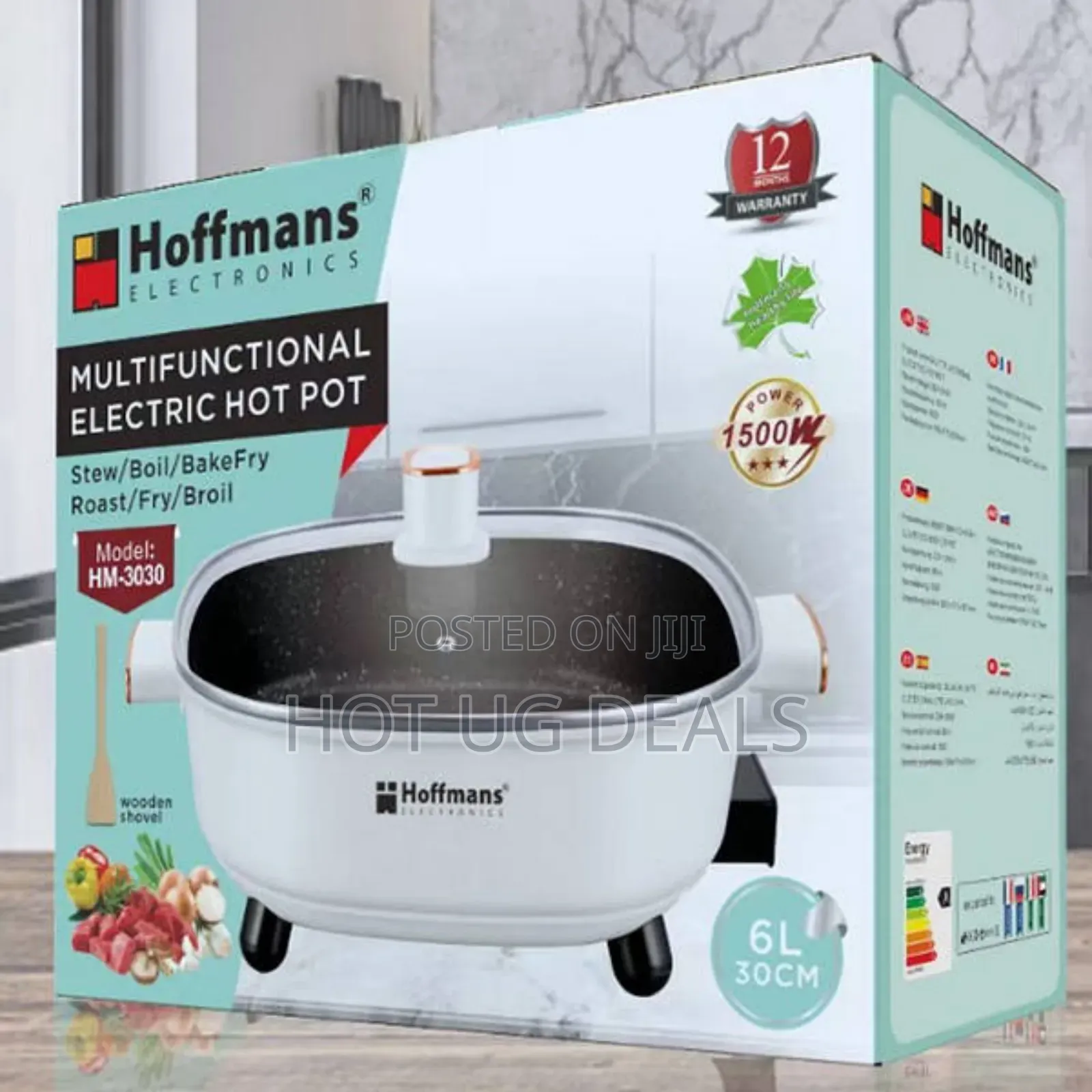 Hoffmans 6 Liter Multipurpose Electric Hot Pot Saucepan