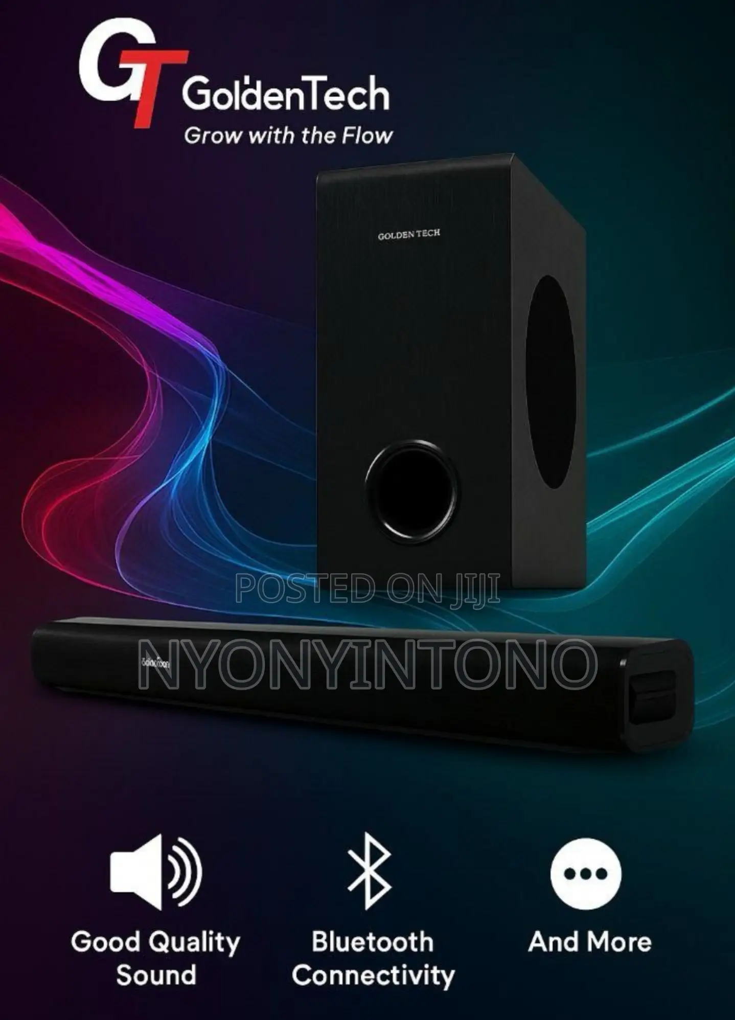 Goldentech High-Quality Sound Bar With Bluetooth