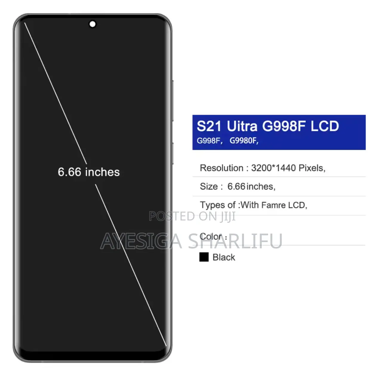 Samsung Galaxy S 21ultra TFT Screen Replacement