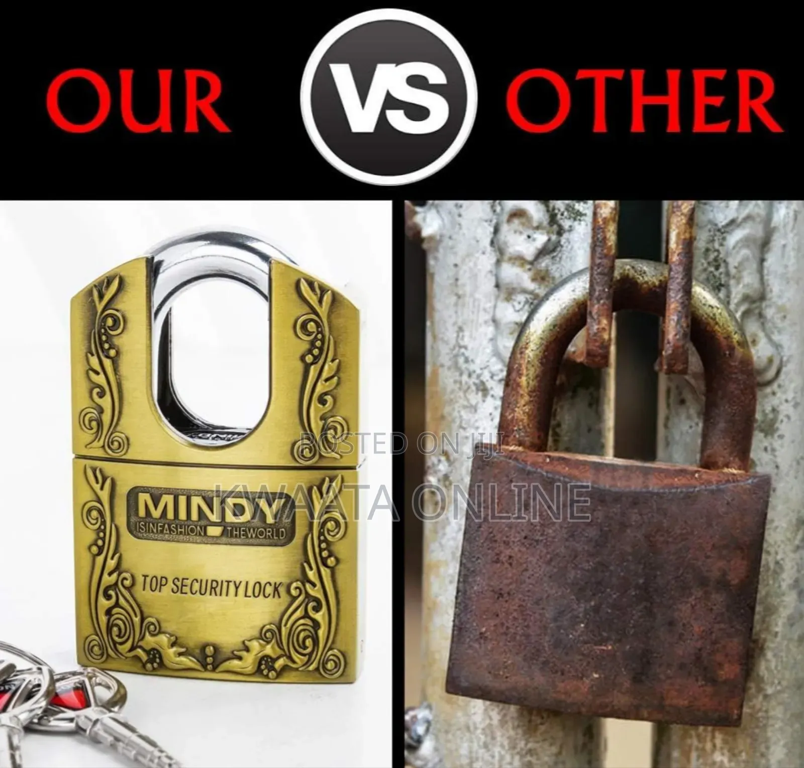 Mindy Locker Lock With Keys Zinc Alloy Padlock