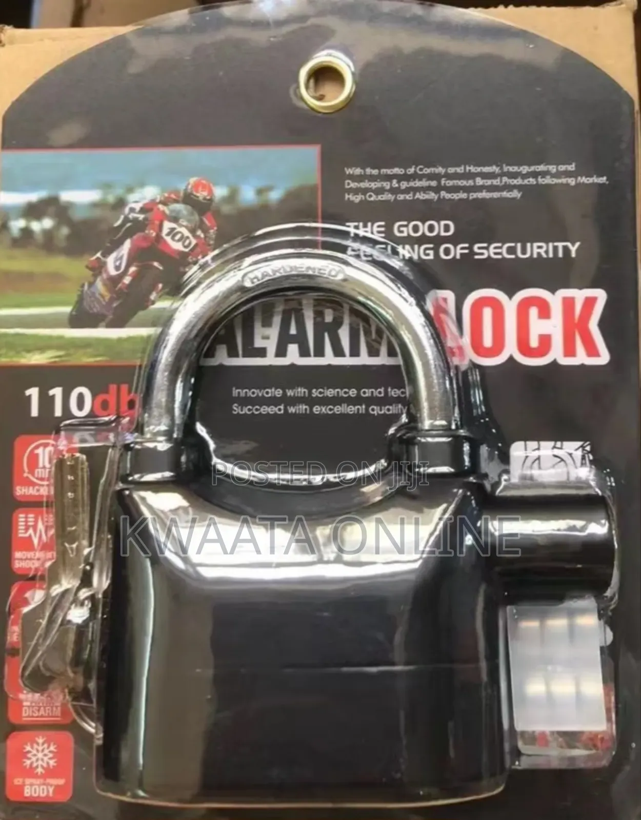 Anti Theft Security Padlock Alarm Siren Motion Sensor