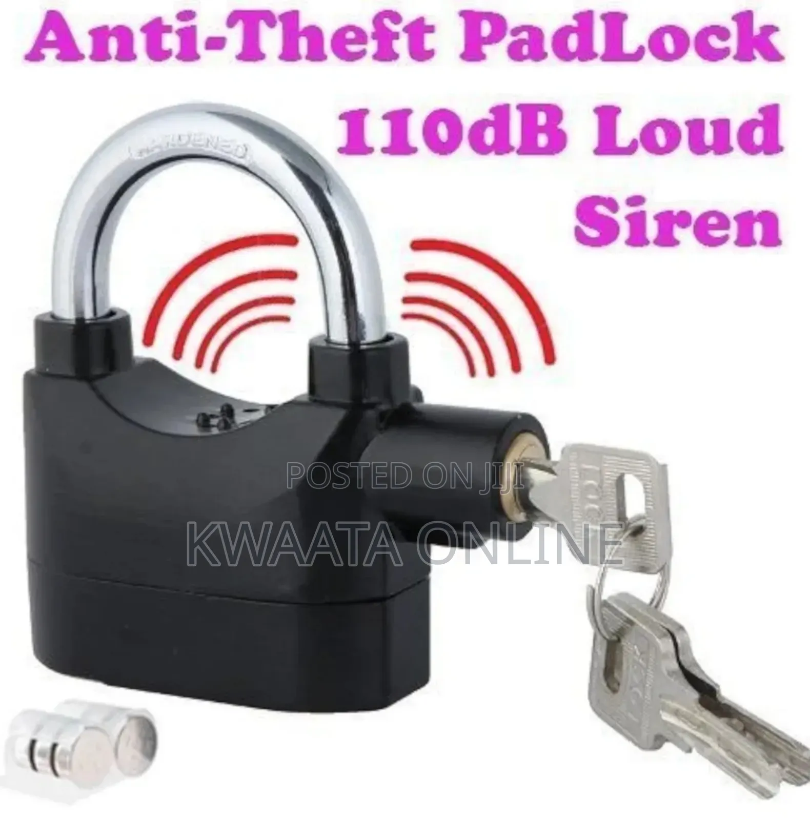 Anti Theft Security Padlock Alarm Siren Motion Sensor