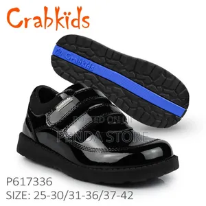 Original Black School Non Polishable Crab Kids Shoes