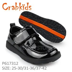 Original Black School Non Polishable Crab Kids Shoes