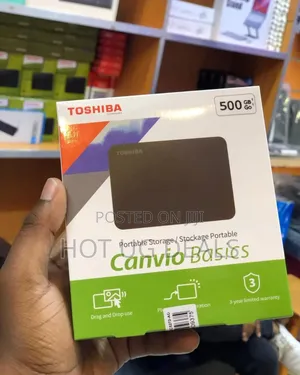 Toshiba 500gb External Hard Disk Drive 3.0 - Black