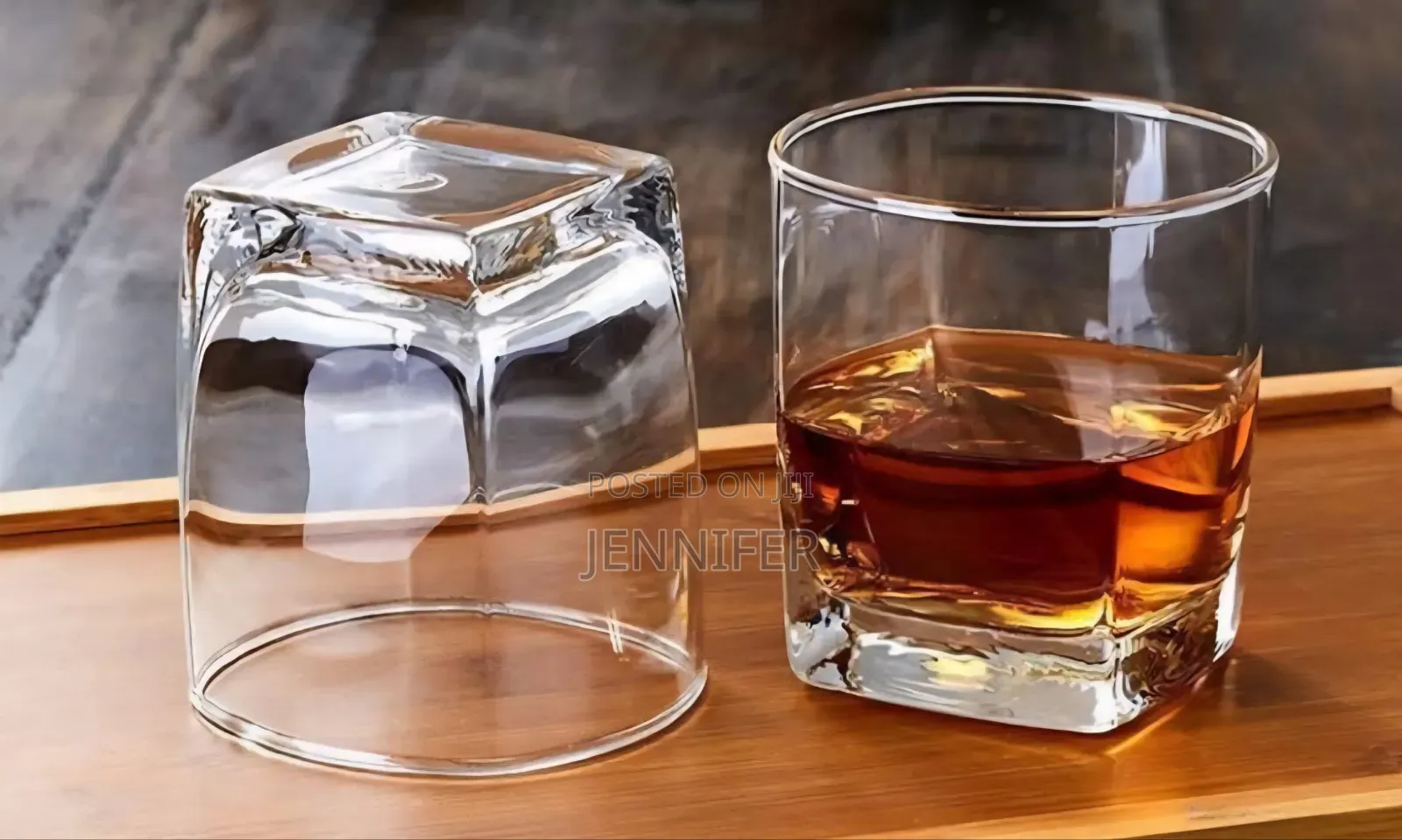 12pcs Square Shaped Whisky Glasses