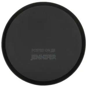 Round Black Non-Skid Fibreglass Serving Tray