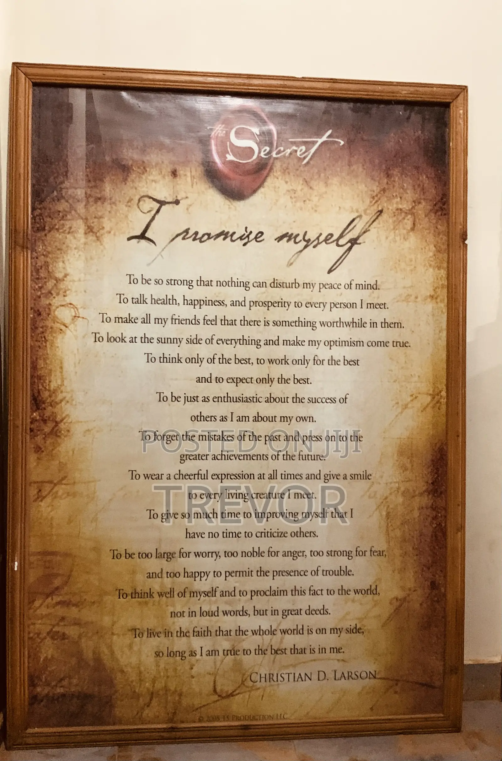 The Secret(I Promise Myself )Picture Frame