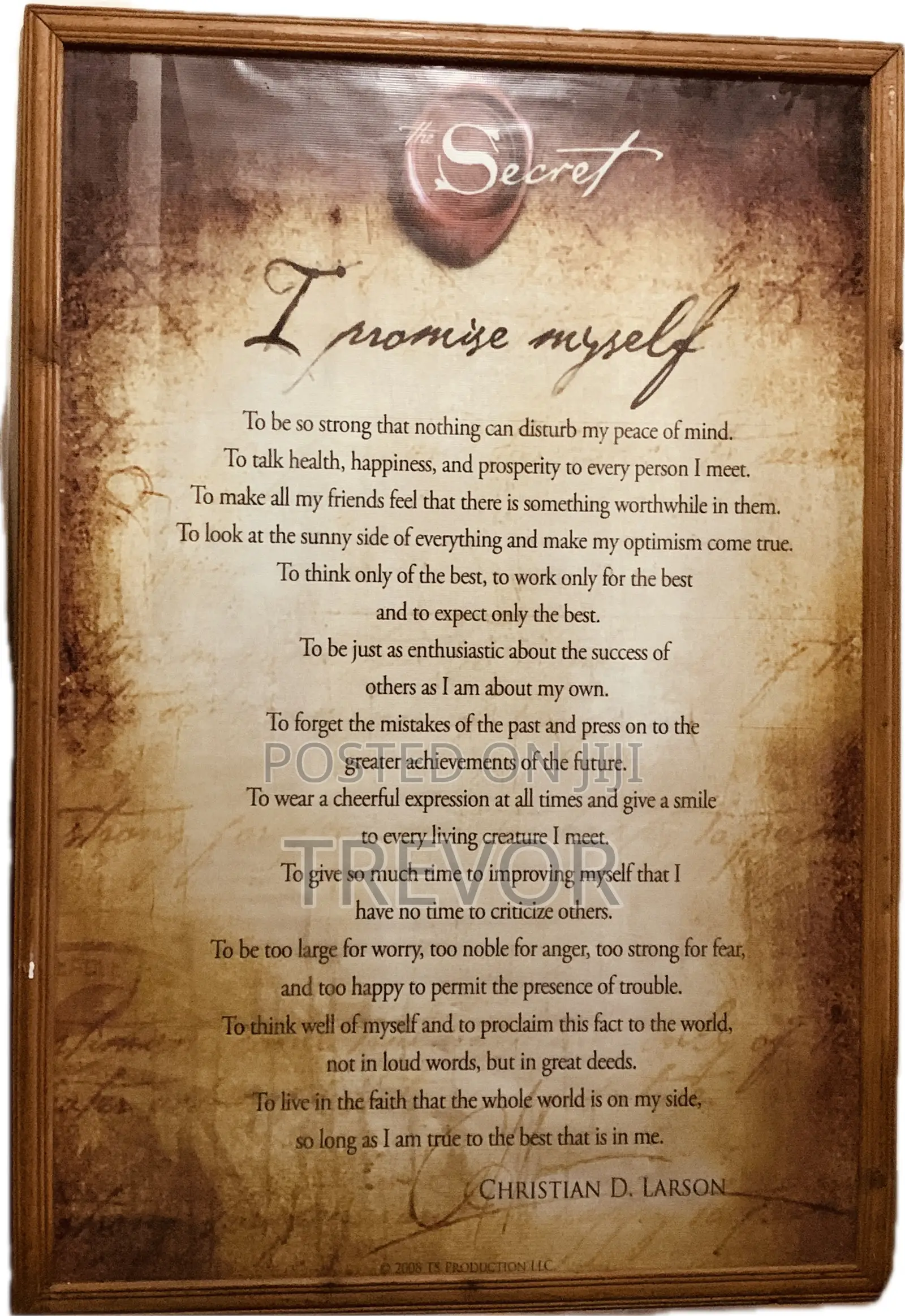 The Secret(I Promise Myself )Picture Frame