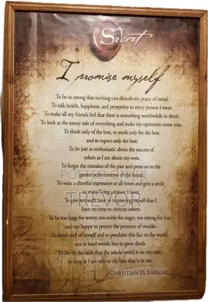 The Secret(I Promise Myself )Picture Frame