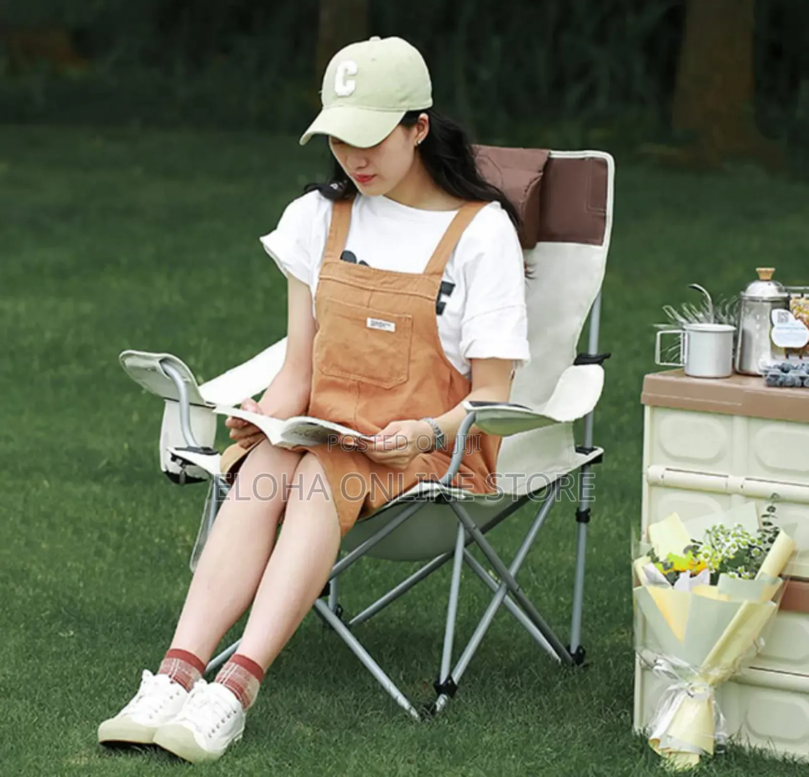 High Back Beach Chair With Cup Holder