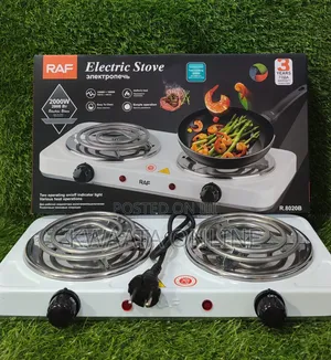 Raf Hot Plate Electric Double Coil Burner Cooktop, 2000w