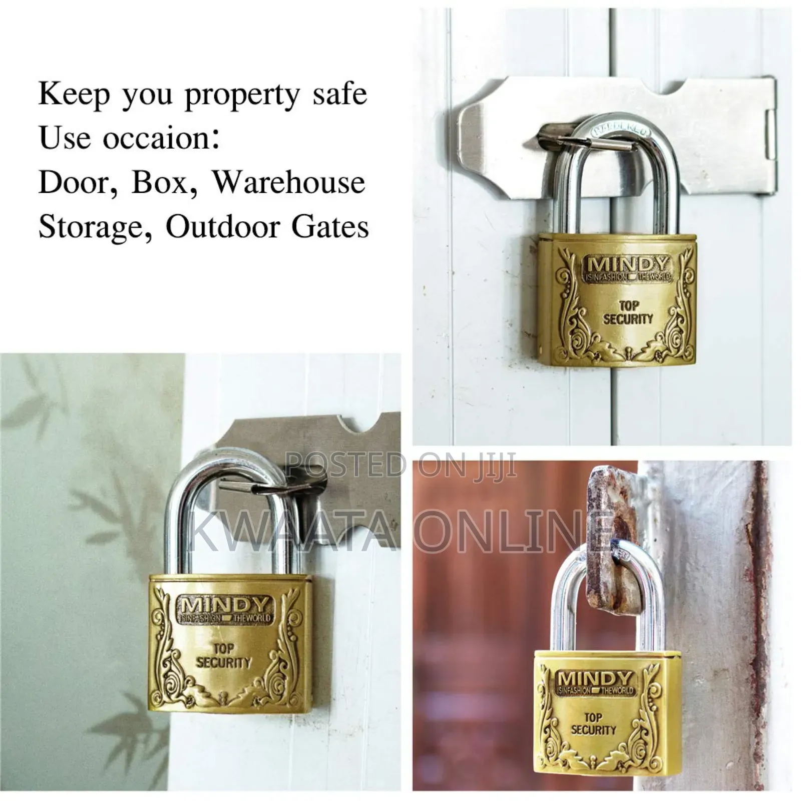 Mindy Anti-Theft Hard Steel Keyed Padlocks- A4-50