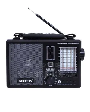 Geepas 10band Rechargeable Fm Radio With Bluetooth, Usb, Aux