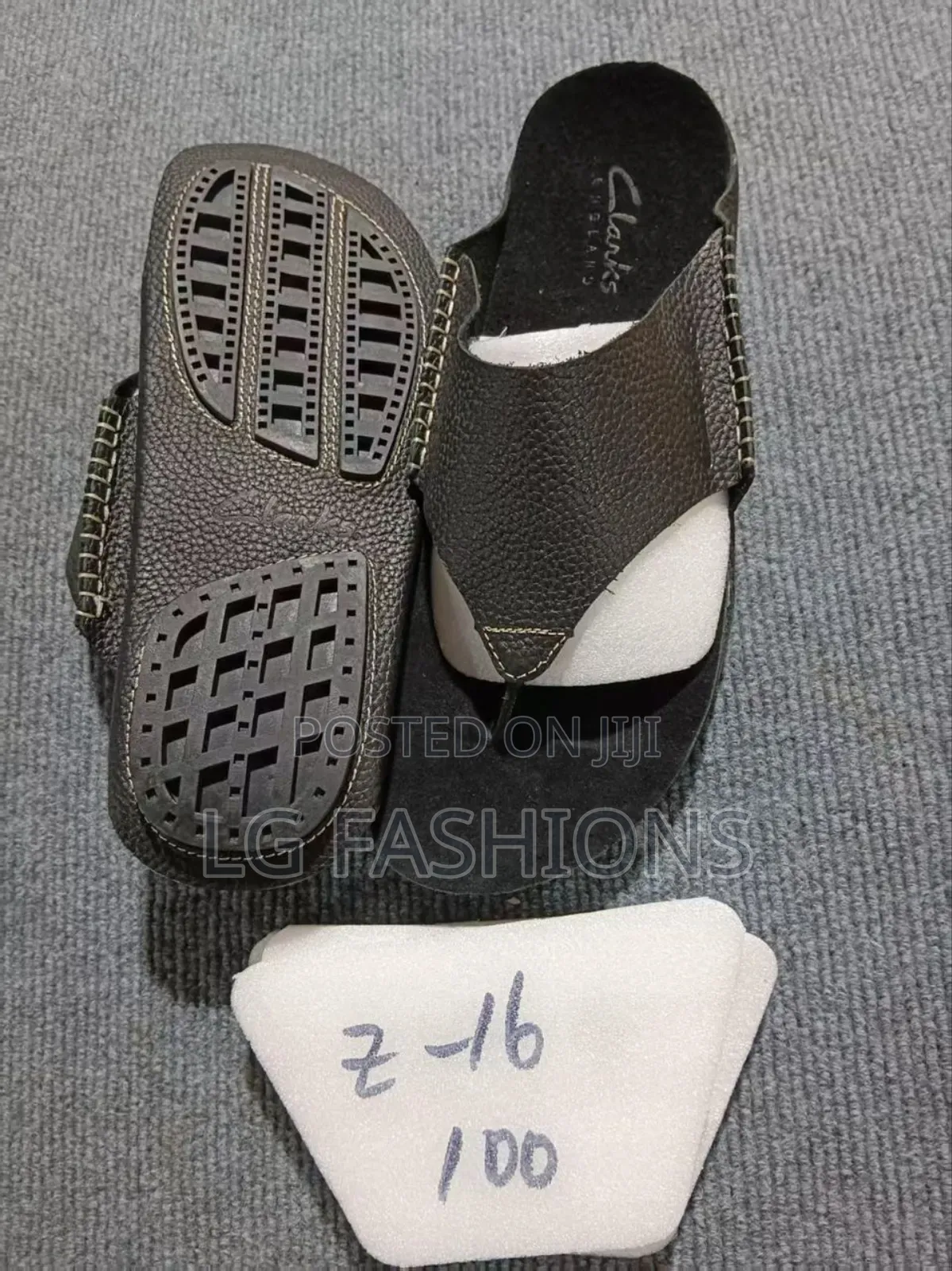 Leather Clarks Open Shoes