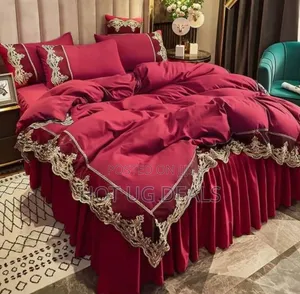 6pcs 6x6 King Size  Duvet Set With 4 Pillowcases, 1 Bedsheet