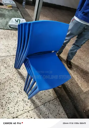 Blue Plastic Portable Chairs