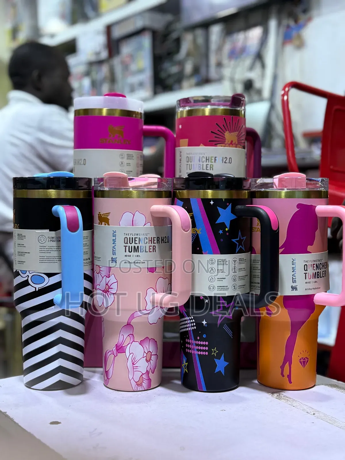 1pc Floral Stanely Mug 1200ml  - Multicolor