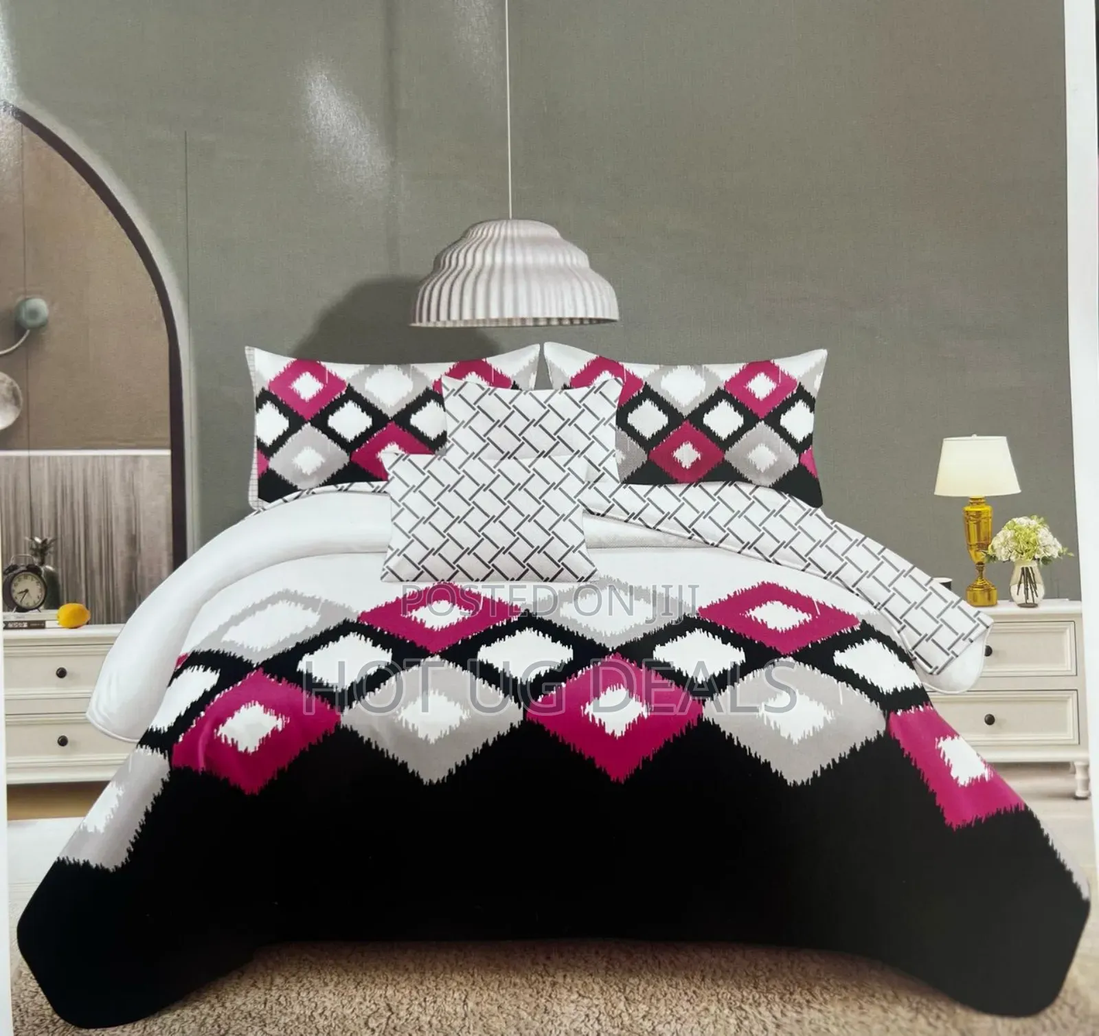 5x6 Duvet Set With 1 Bedsheet & 2 Pillowcases- Multicolour