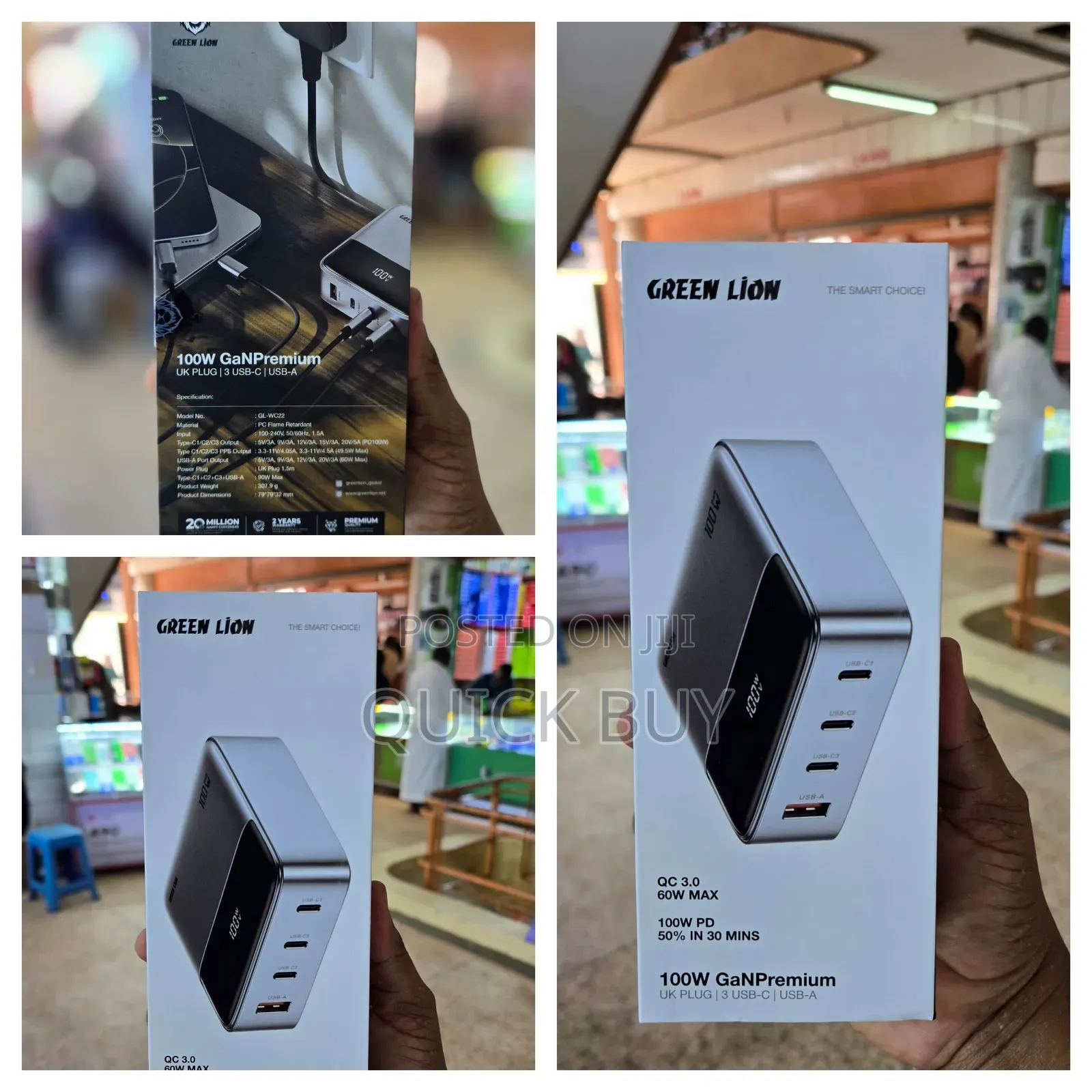 Green Lion 100w Laptop and Smartphone Adapter Charger