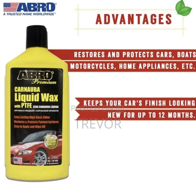 American Abro Premium Carnauba Liquid Wax With Ptfe.