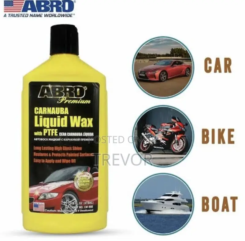 American Abro Premium Carnauba Liquid Wax With Ptfe.