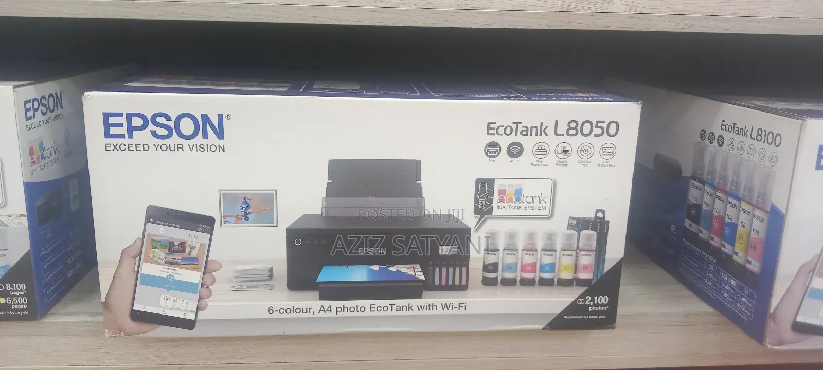 Epson Ecotank L8050 Photo Print, Plastic Id Print, Wifi