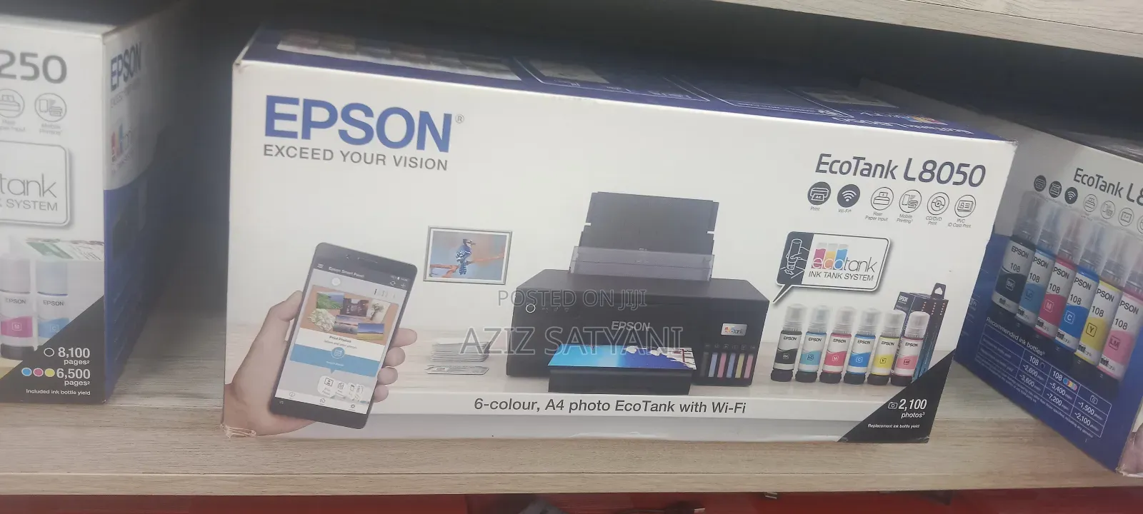 Epson Ecotank L8050 Photo Print, Plastic Id Print, Wifi