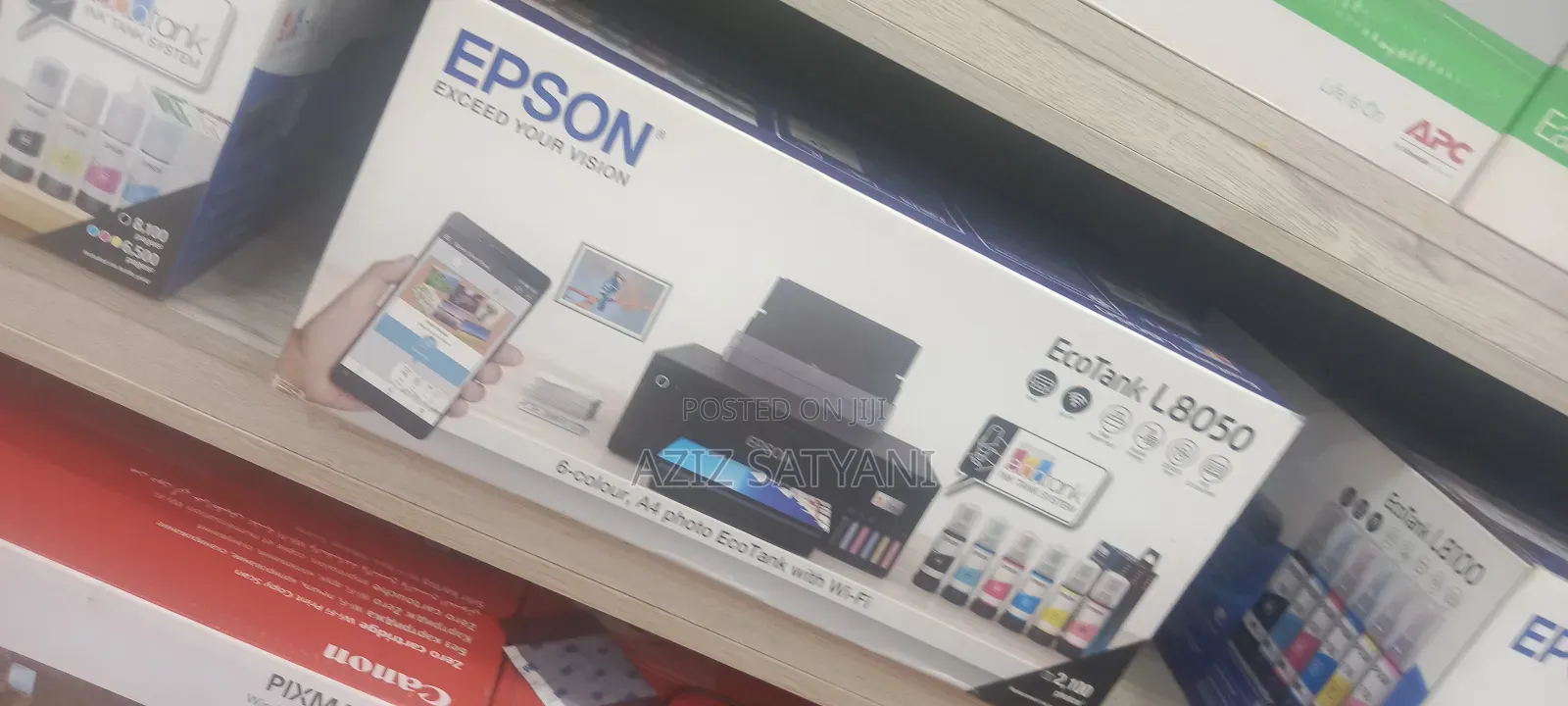 Epson Ecotank L8050 Photo Print, Plastic Id Print, Wifi