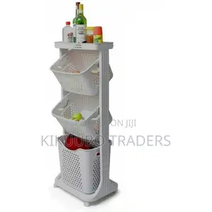 4 Tier Bathroom Plastic Storage Trolley