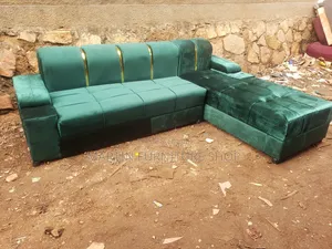 Photo - Green L Sofa Set For Sale