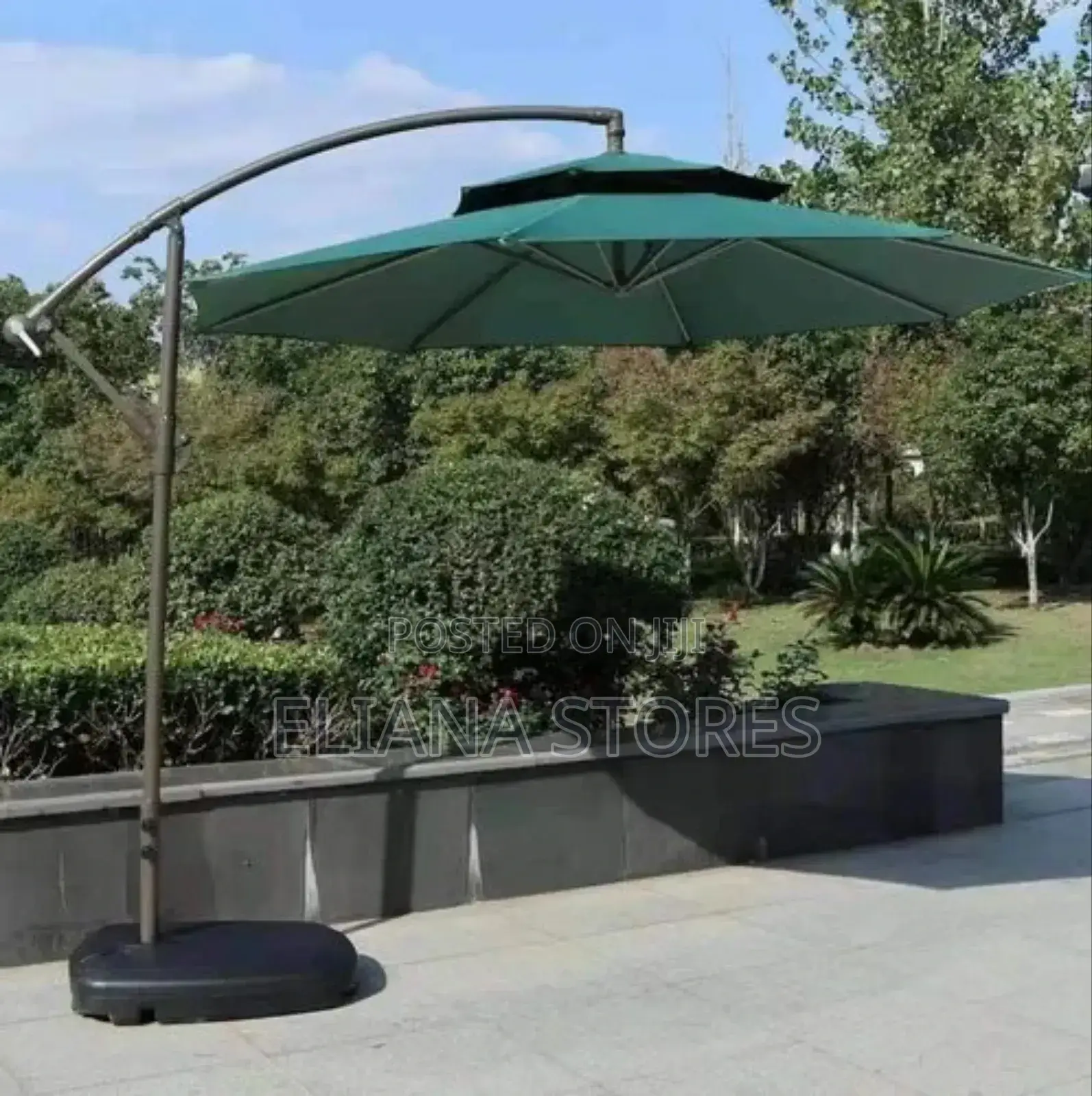 Sun Shield Twin Patio Umbrella