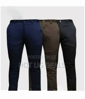 3 Mens Soft Khaki Non Fading Trousers - Multicolor