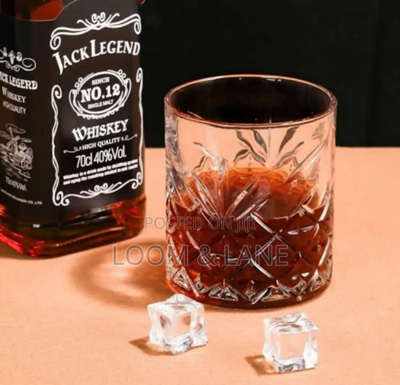 12pcs Clear Crystal Whisky Glass Tumblers
