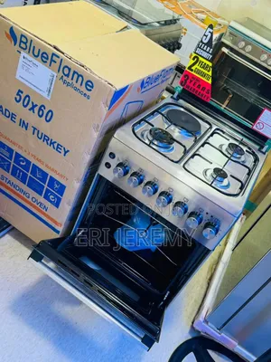 Photo - 50cmx60cm 3 Gas+1 Electric Plates Silver Blue Flame Cooker