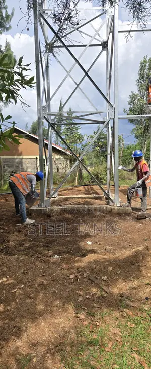 5-Meter-High Steel Tower Installation