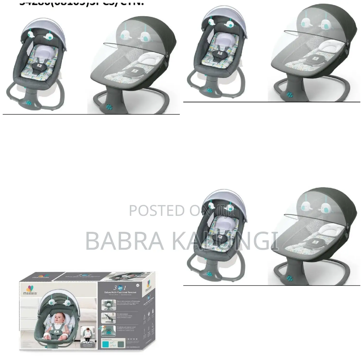 Portable Mastela 3 in 1 Deluxe Multifunctional Bassinet