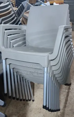 Photo - Plastic Chairs With Metal Stand