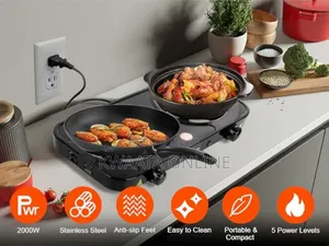 E3-Bester 2000w Double Burner, Electric Hot Plate Cooker