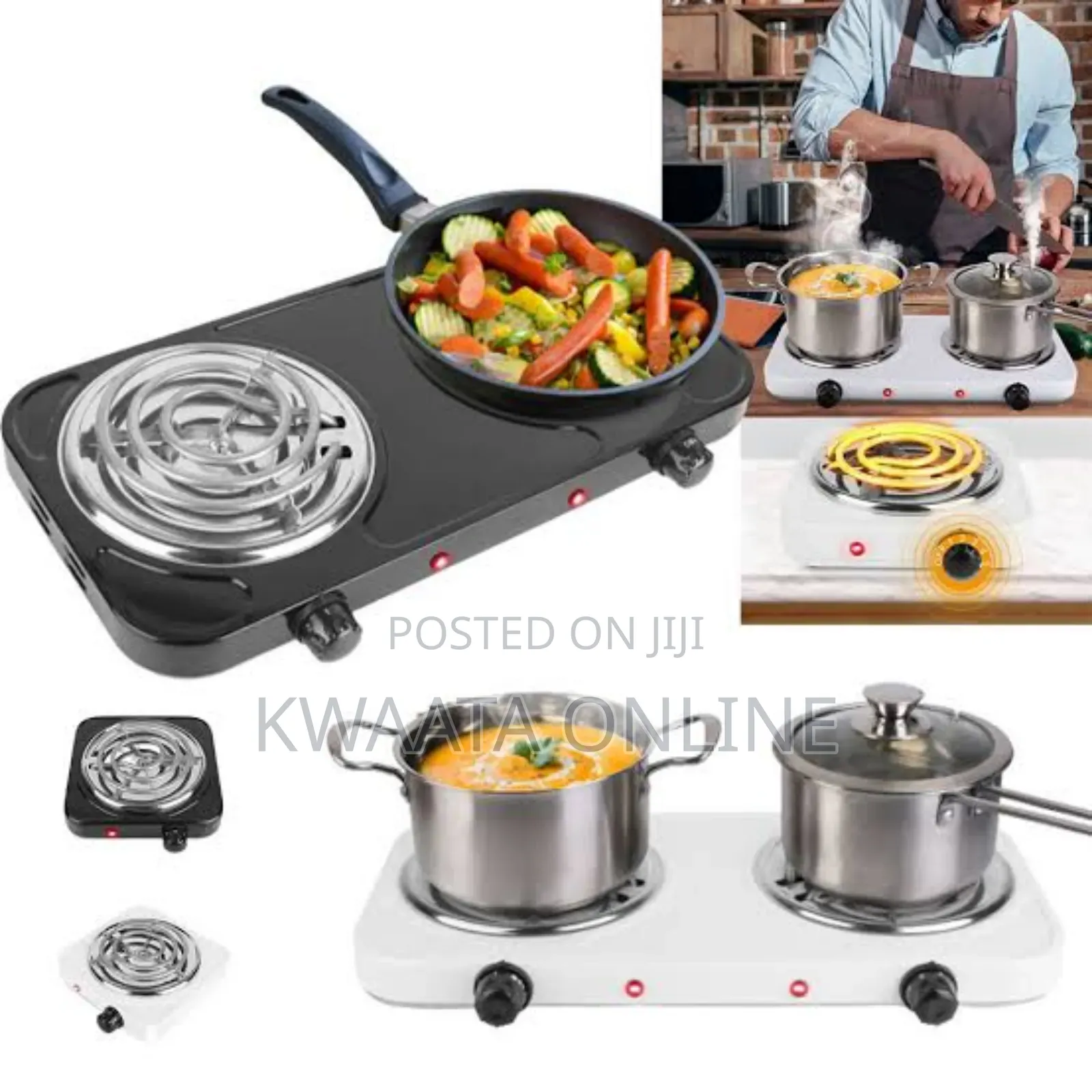 E3-Bester 2000w Double Burner, Electric Hot Plate Cooker