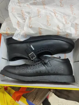 Durable Black School Shoes Girls Crab Kids Shoes