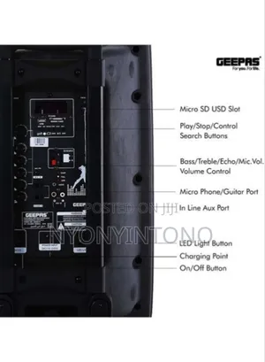 Geepas Profesional Kareoke Speaker GMS-11153 With Microphone