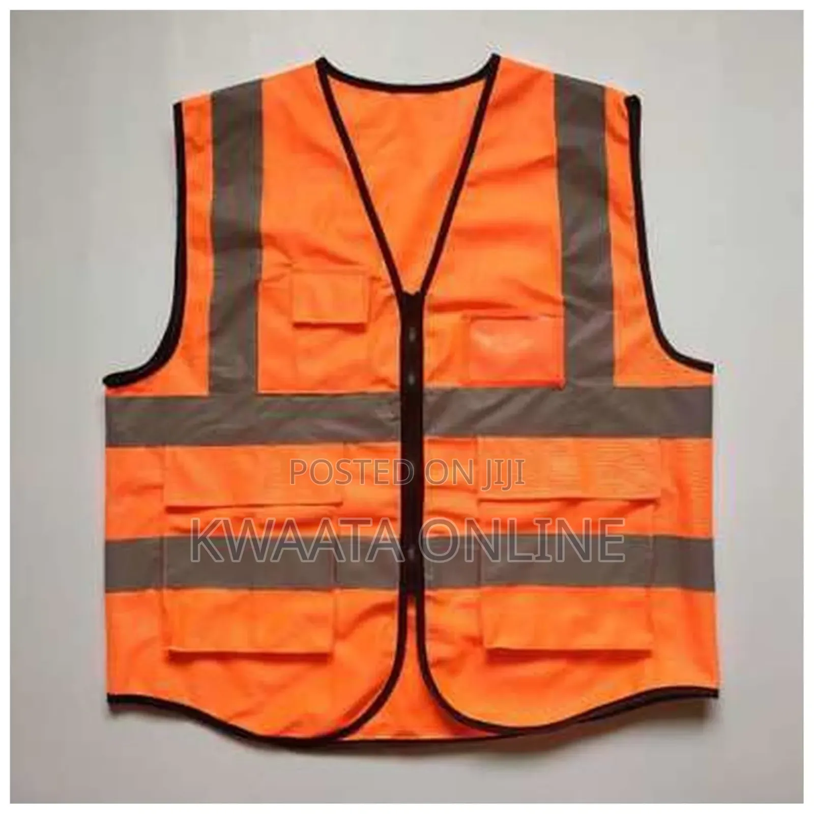 Multi-pockets Reflective Safety Vest With A Ziper-all Color
